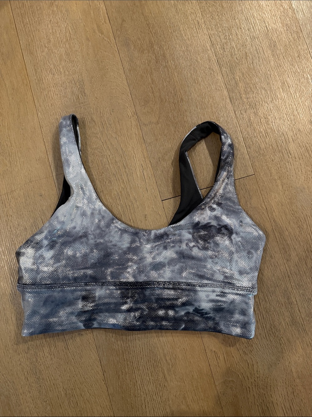 lululemon athletica Gray & Black Tie-Dye Sports Bra